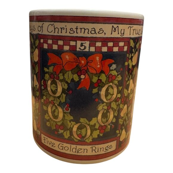 Twelve Days Of Christmas Coffee Mug Cup Days Betty Whitaker CIC Complete Set 4 - Picture 8 of 16